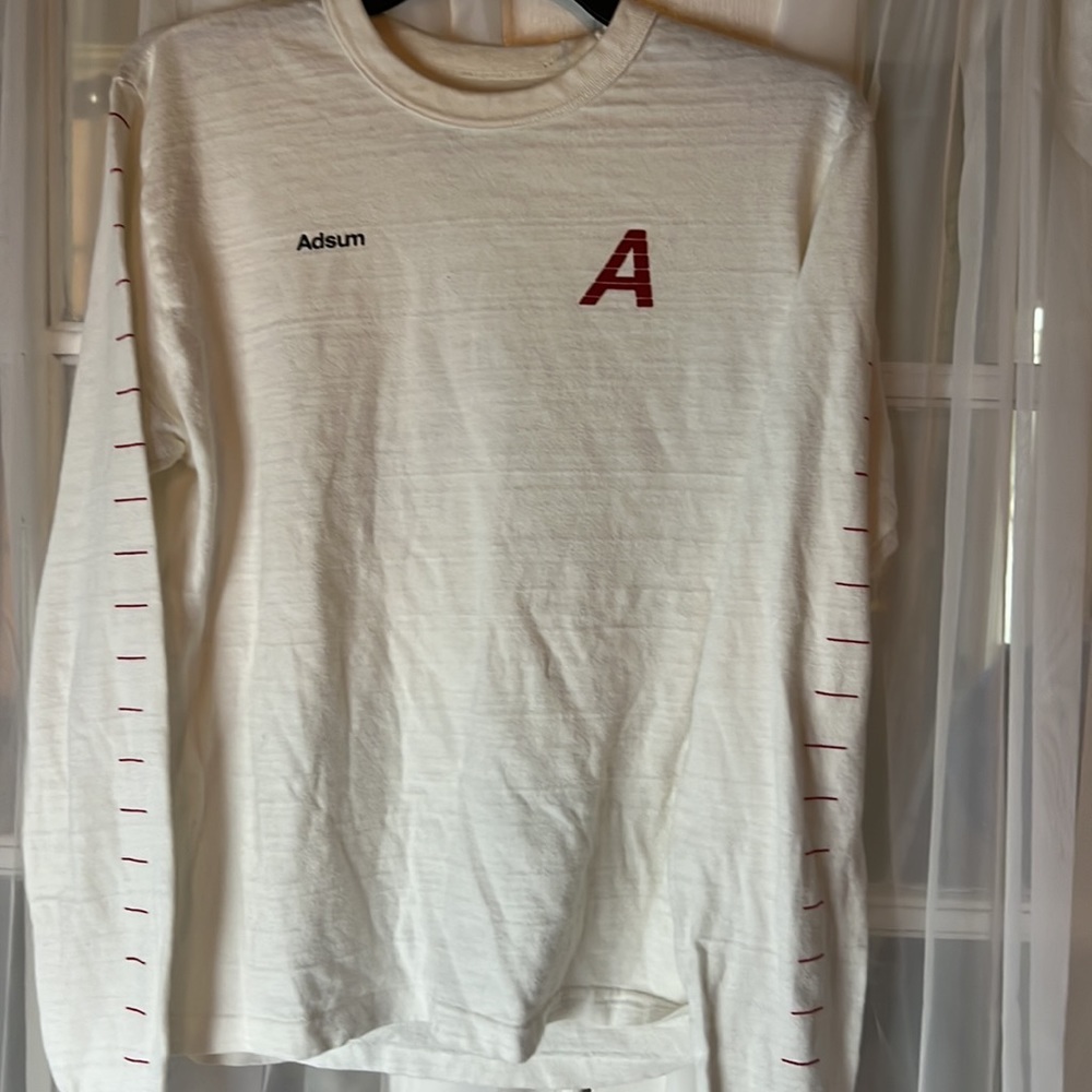 ADSUM Cotton Stripe Long Sleeves TEE Men’s Small T-shirt Made In Japan - Picture 2 of 8